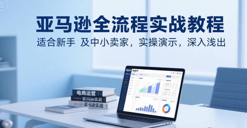 亚马逊全流程实战教程,适合新手及中小卖家,实操演示,深入浅出-网赚副业网