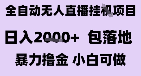 最新全自动抖音无人直播挂G项目，日入2k+ 包落地暴力撸金，小白可做【揭秘】-网赚副业网