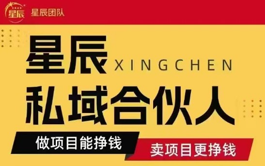 全网首发星辰私域项目合集,最新实操玩法,短期快速实现变现-网赚副业网