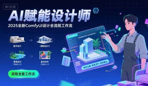 AI赋能设计师, 2025全新comfyui设计全流程工作流 ,室内-建筑-景观-美术,零基础直接上手-网赚副业网