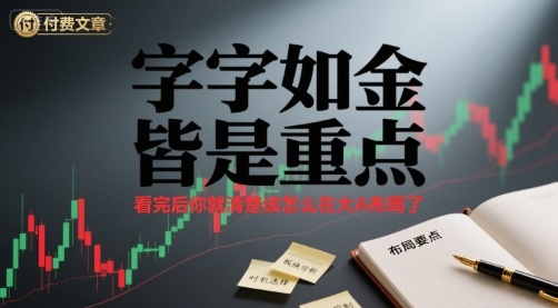 付费文章:字字如金 皆是重点, 看完后 你就清楚该怎么在大A布局了-网赚副业网