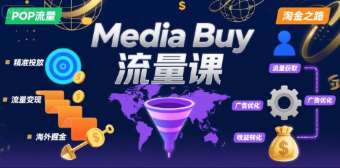 Media Buy之POP流量课,带你开启海外Media Buy淘金之路-网赚副业网