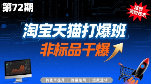 淘宝天猫打爆班原创高阶技术第72期,非标品干爆-网赚副业网