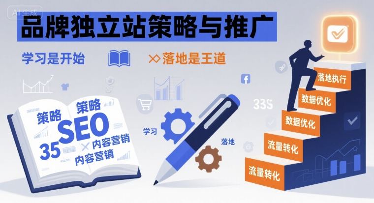 品牌独立站策略与推广,学习是开始,落地是王道-网赚副业网