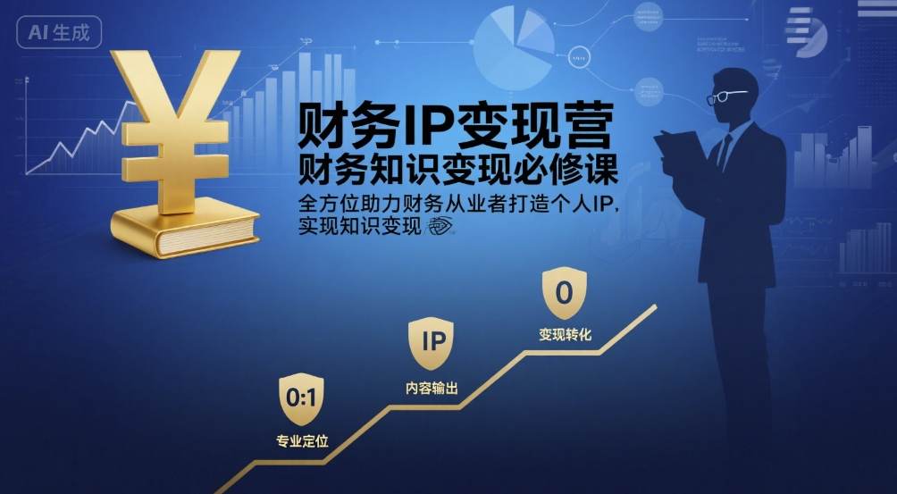 财务IP变现营,财务知识变现必修课,全方位助力财务从业者打造个人IP,实现知识变现-网赚副业网