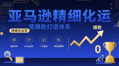 亚马逊精细化运营爆款打造体系,视频课+全套资料文档-网赚副业网