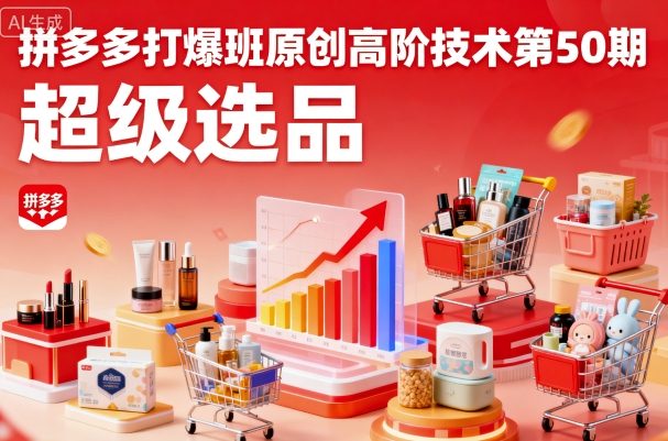 拼多多打爆班原创高阶技术第50期,超级选品-网赚副业网