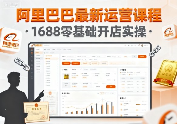 阿里巴巴最新运营课程,1688零基础开店实操-网赚副业网