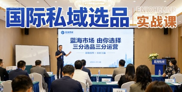 国际私域选品实战课,蓝海市场由你选择,七分选品三分运营-网赚副业网