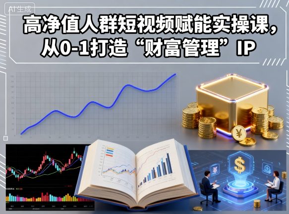 高净值人群短视频赋能实操课，从0-1打造“财富管理”IP-网赚副业网
