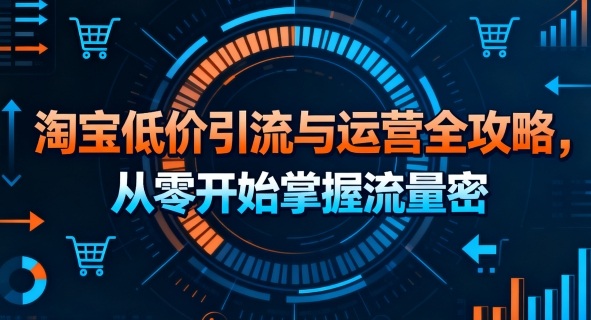 淘宝低价引流与运营全攻略,从零开始掌握流量密码-网赚副业网