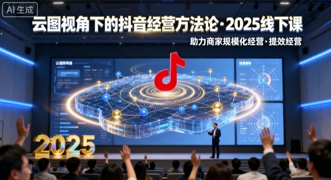 云图视角下的抖音经营方法论，2025线下课，助力商家规模化经营，提效经营（录音+字幕）-网赚副业网