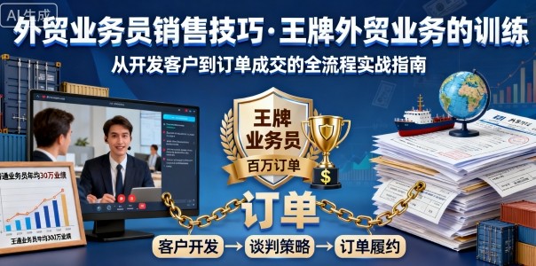 外贸业务员销售技巧,王牌外贸业务的训练-网赚副业网