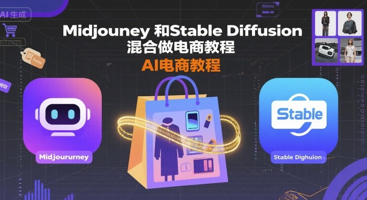 Midjourney和Stable Diffusion混合做电商教程-ai电商教程-网赚副业网