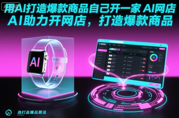 用AI打造爆款商品自己开一家AI网店,AI助力开网店,打造爆款商品-网赚副业网