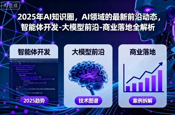 2025年AI知识圈,AI领域的最新前沿动态,智能体开发-大模型前沿-商业落地全解析-网赚副业网