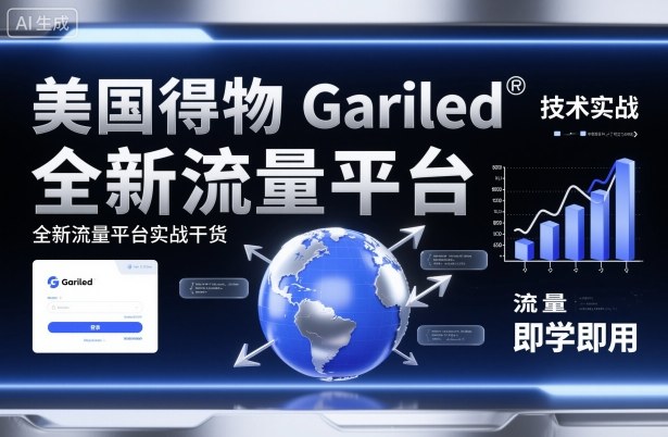 美国得物Gariled技术实战,全新流量平台实战干货,即学即用-网赚副业网