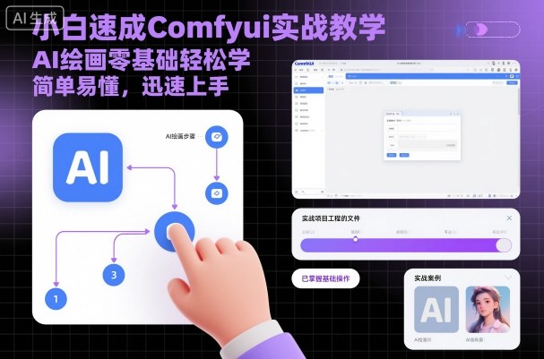 小白速成Comfyui实战教学,AI绘画零基础轻松学,简单易懂,迅速上手-网赚副业网