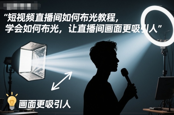 短视频直播间如何布光教程，学会如何布光，让直播间画面更吸引人-网赚副业网