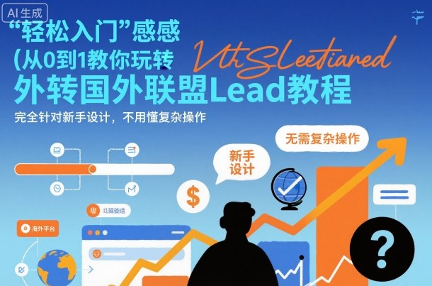 国外联盟賺美刀项目,从0到1教你玩转国外联盟Lead教程,纯新手可操作性100%-网赚副业网