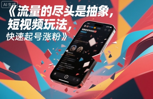 流量的尽头是抽象,抽象新奇特短视频玩法,快速起号涨粉-网赚副业网