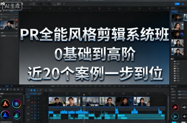 PR全能风格剪辑系统班，0基础到高阶，近20个案例一步到位-网赚副业网