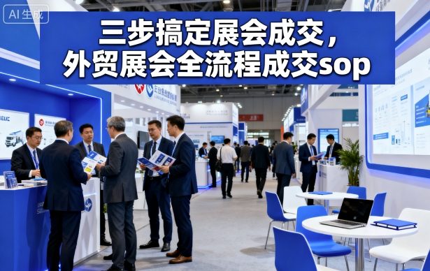 三步搞定展会成交,外贸展会全流程成交sop-网赚副业网