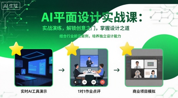 AI平面设计实战课,实战演练,解锁创意之门,掌握设计之道-网赚副业网