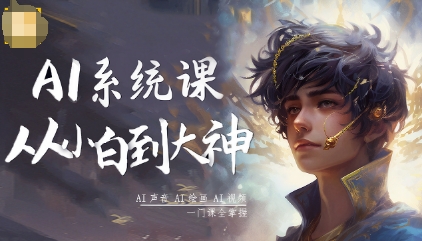 AI系统课程,从小白到大神系统学AI,AI声音-AI绘画-AI视频一门课全掌握-网赚副业网