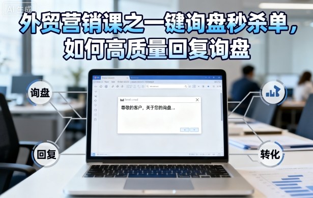 外贸营销课之一键询盘秒杀单,如何高质量回复询盘-网赚副业网