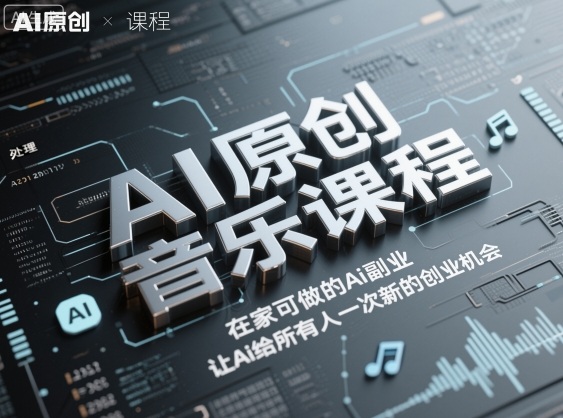AI原创音乐课程,在家可做的Ai副业,让Ai给所有人一次新的创业机会-网赚副业网