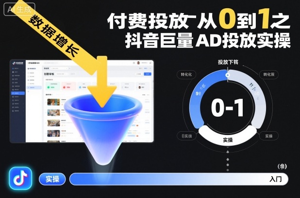 付费投放从0到1之抖音巨量AD投放实操-网赚副业网