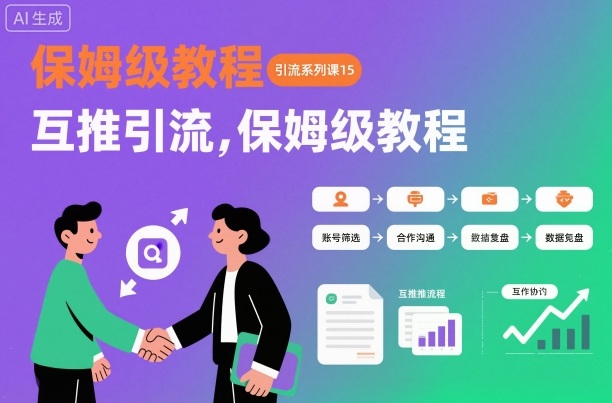 引流系列课15:互推引流,保姆级教程【文档】-网赚副业网