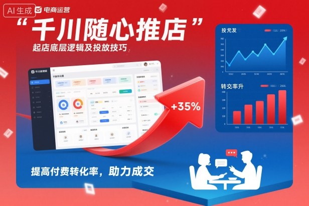 千川随心推起店底层逻辑及投放技巧,提高付费转化率,助力成交-网赚副业网