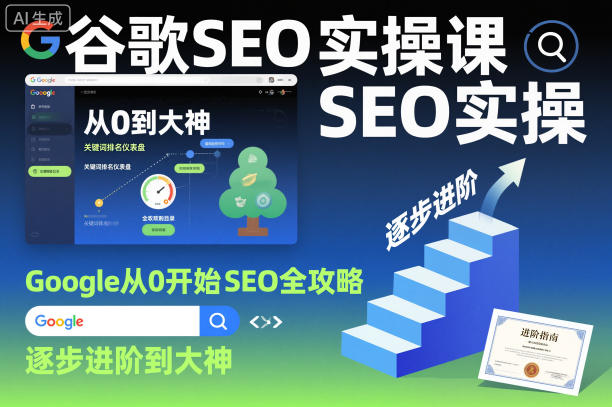 谷歌SEO实操课,Google从0开始SEO全攻略,逐步进阶到大神-网赚副业网