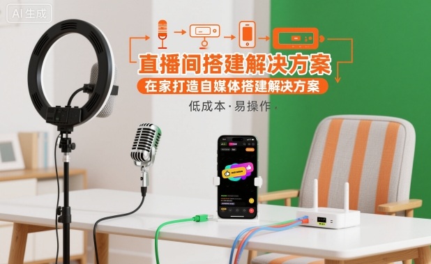 直播间搭建解决方案,在家打造自媒体搭建解决方案-网赚副业网