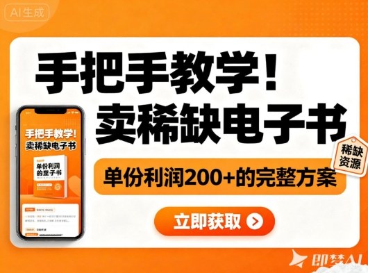 手把手教学!在小红书卖稀缺电子书,单份利润2张+的完整方案-网赚副业网