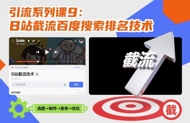 引流系列课9：B站截流百度搜索排名技术-网赚副业网