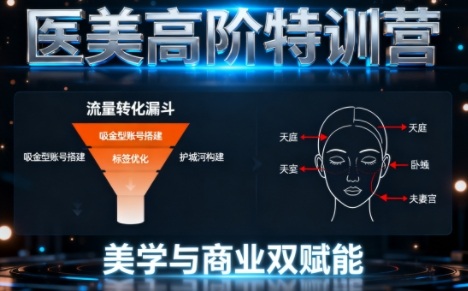 0-1000W医美高阶特训营课程,美学与商业双赋能-网赚副业网