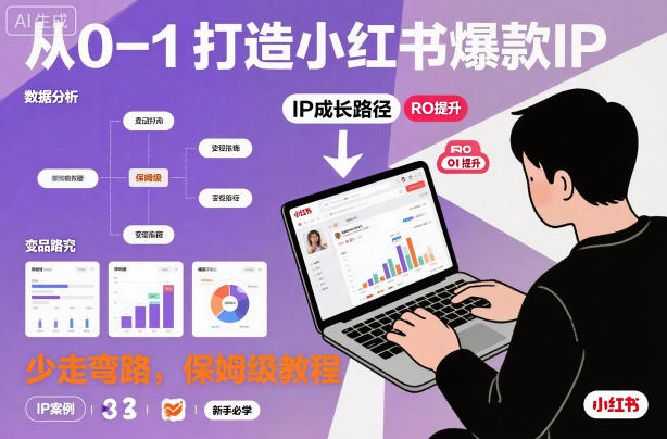 从0-1如何打造一个小红书爆款IP,少走弯路,保姆级教程-网赚副业网