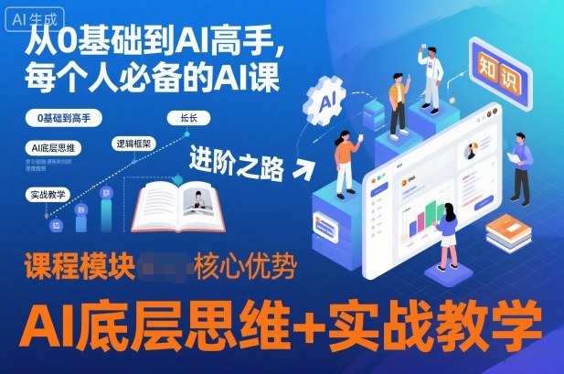 从0基础到AI高手,每个人必备的AI课,AI底层思维+实战教学-网赚副业网