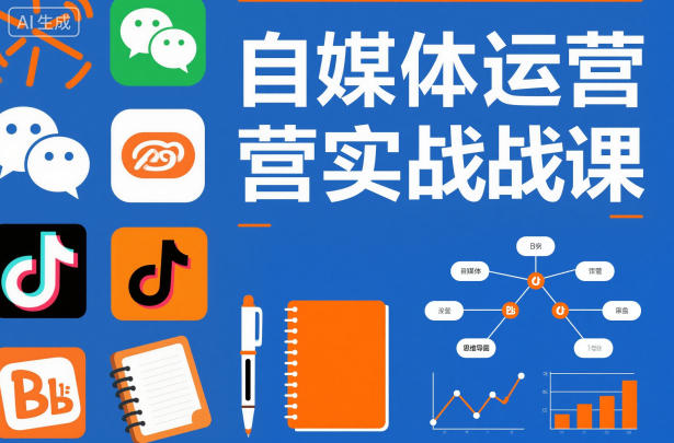自媒体运营实战课,掌握一套系统的自媒体运营底层方法论,成为优秀的内容创作者-网赚副业网