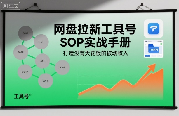 网盘拉新工具号SOP实战手册,打造没有天花板的被动收入-网赚副业网