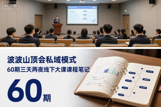 波波山顶会私域模式60期三天两夜线下大课课程笔记（文档）-网赚副业网