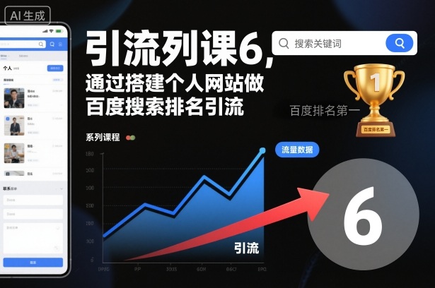 引流系列课6,通过搭建个人网站做百度搜索排名引流-网赚副业网