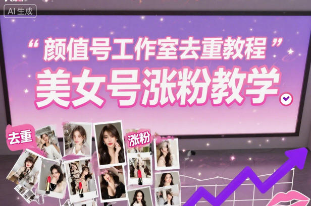 颜值号工作室去重教程，美女号涨粉教学-网赚副业网