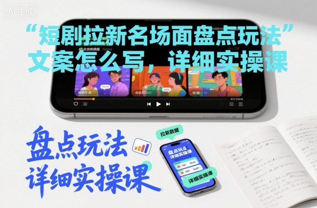 短剧拉新名场面盘点玩法文案怎么写,详细实操课-网赚副业网
