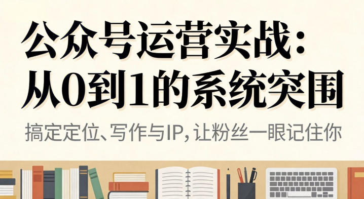 公众号运营实战,从定位到变现的全流程,从0到1的系统突围插图 公众号运营实战,从定位到变现的全流程,从0到1的系统突围插图