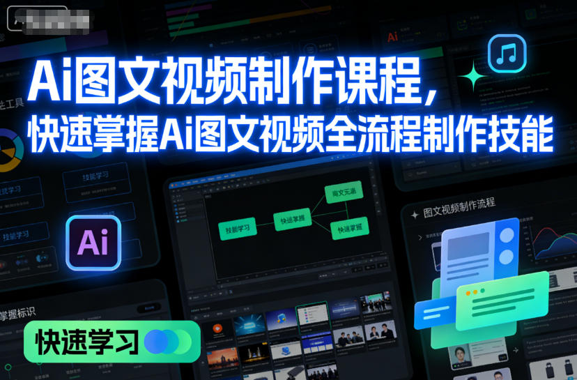 Ai图文视频制作课程，快速掌握Ai图文视频全流程制作技能-网赚副业网
