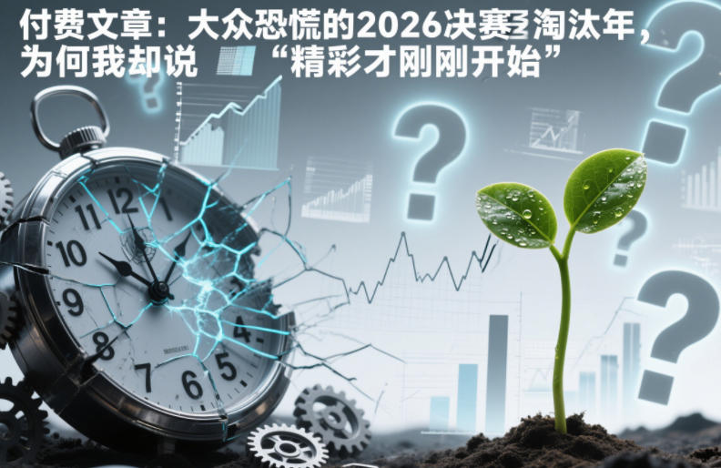 付费文章:大众恐慌的2026决赛淘汰年,为何我却说“精彩才刚刚开始”?-网赚副业网